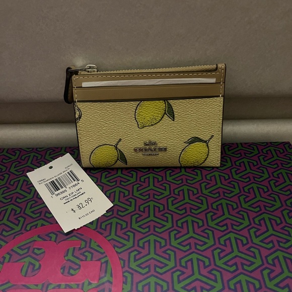 Coach Lemon Print Card Holder - Picture 2 of 6